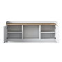 Hanah Home P2 - 1808 Zapatero Blanco y Nogal 120x45x40 cm